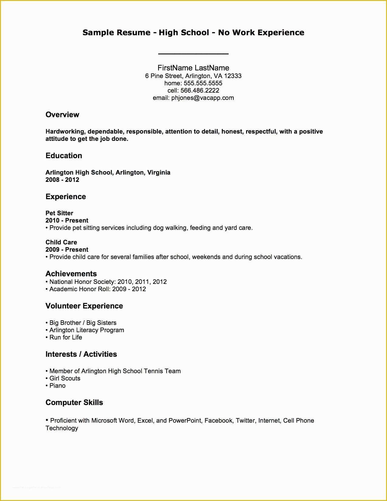 How to Write A Cv Template Free Of How to Write A Resume for A Job with No Experience