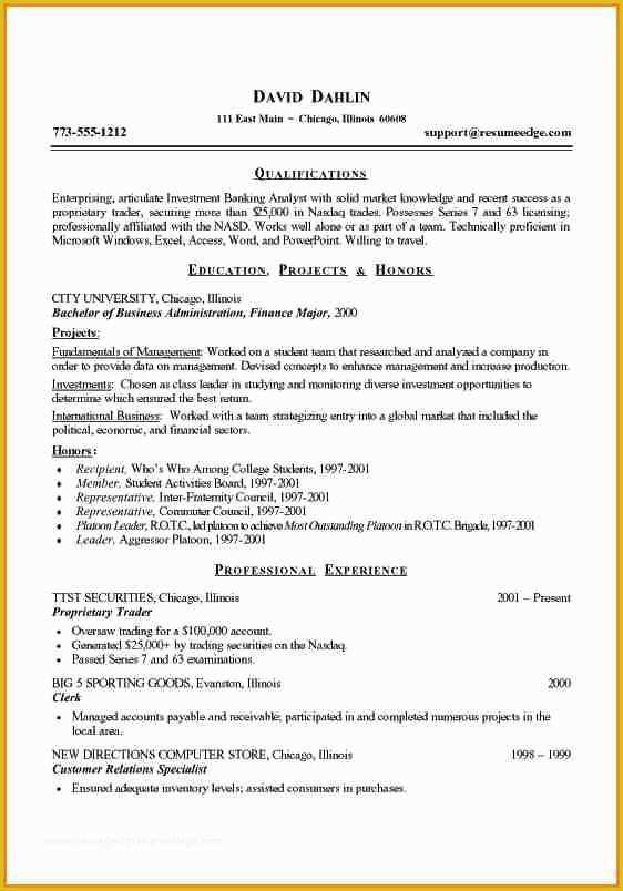 How to Write A Resume Template Free Of 10 Example Of A Student Curriculum Vitae
