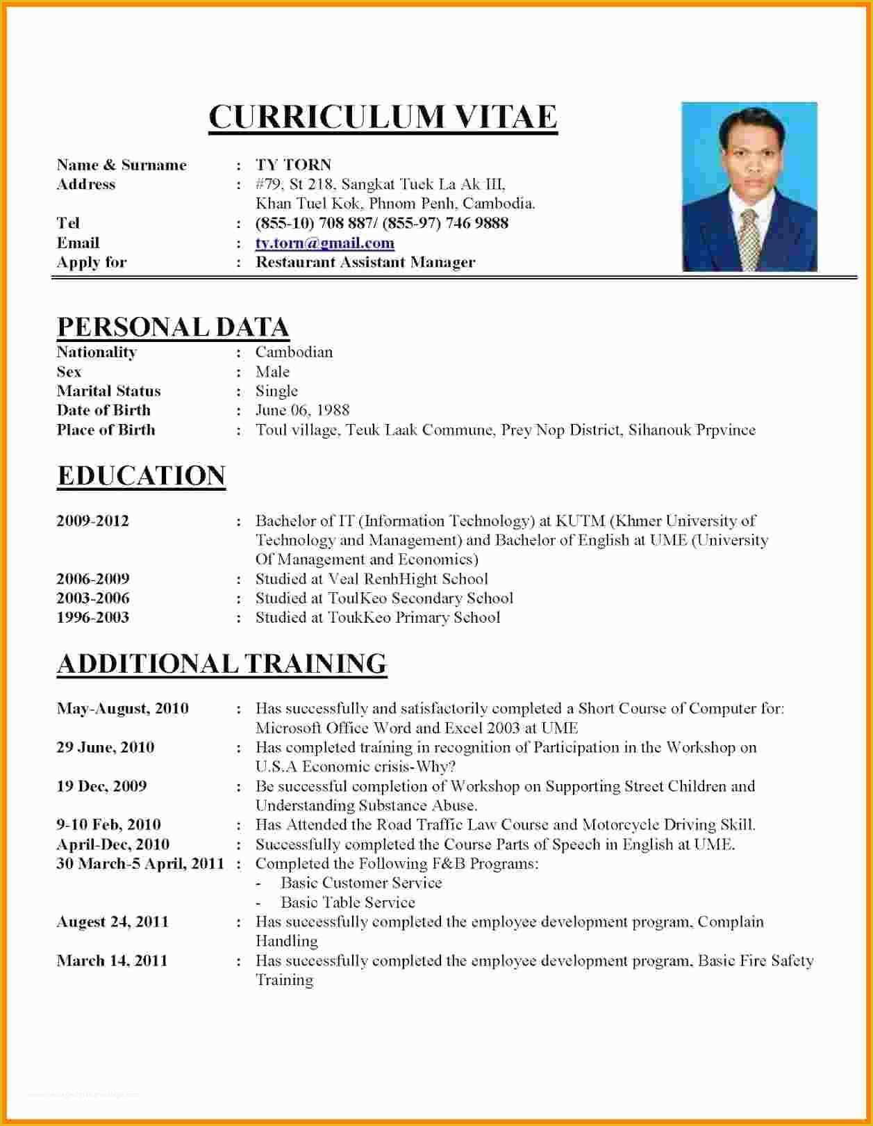 How to Write A Resume Template Free Of 6 Cv Resume Writing