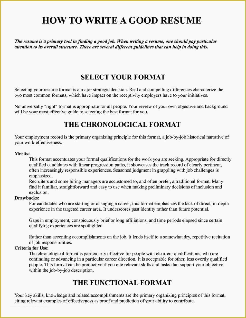 How to Write A Resume Template Free Of How to Write A Great Cv Resume Template