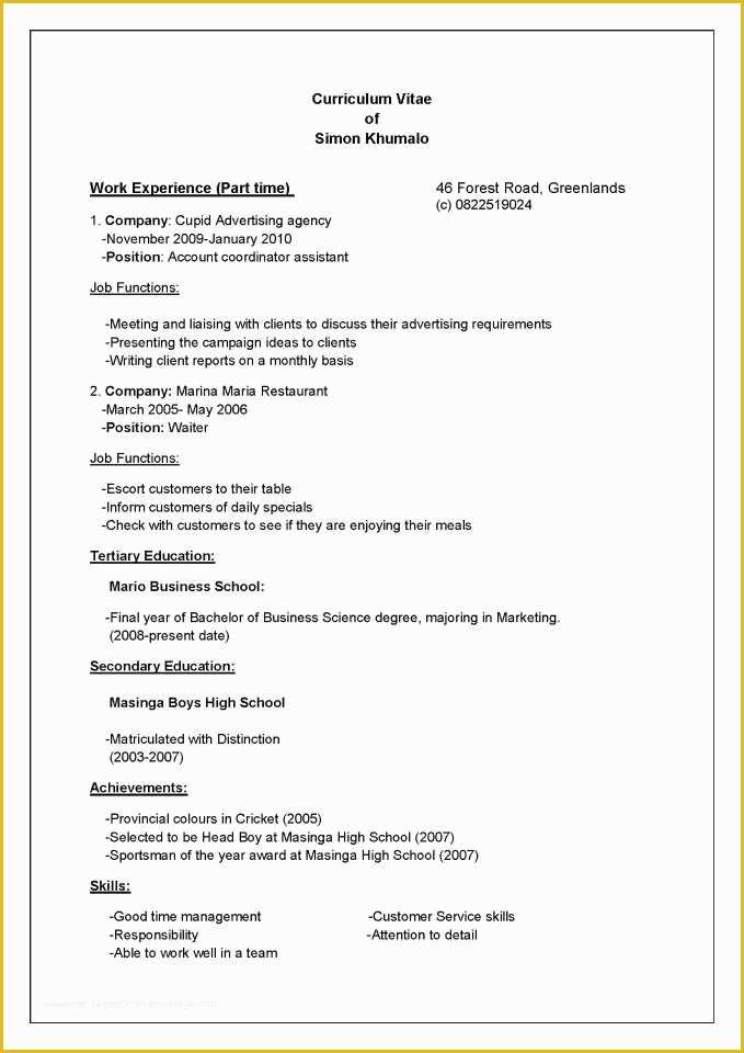 How to Write A Resume Template Free Of How to Write A Resume Resume Cv