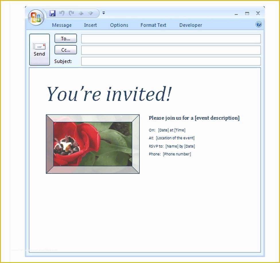 Hp Photo Templates Free Of Email Invitation Template
