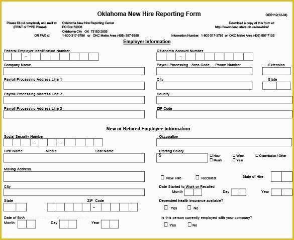 Hr Documents Templates Free Of 12 New Hire Processing forms Hr Templates