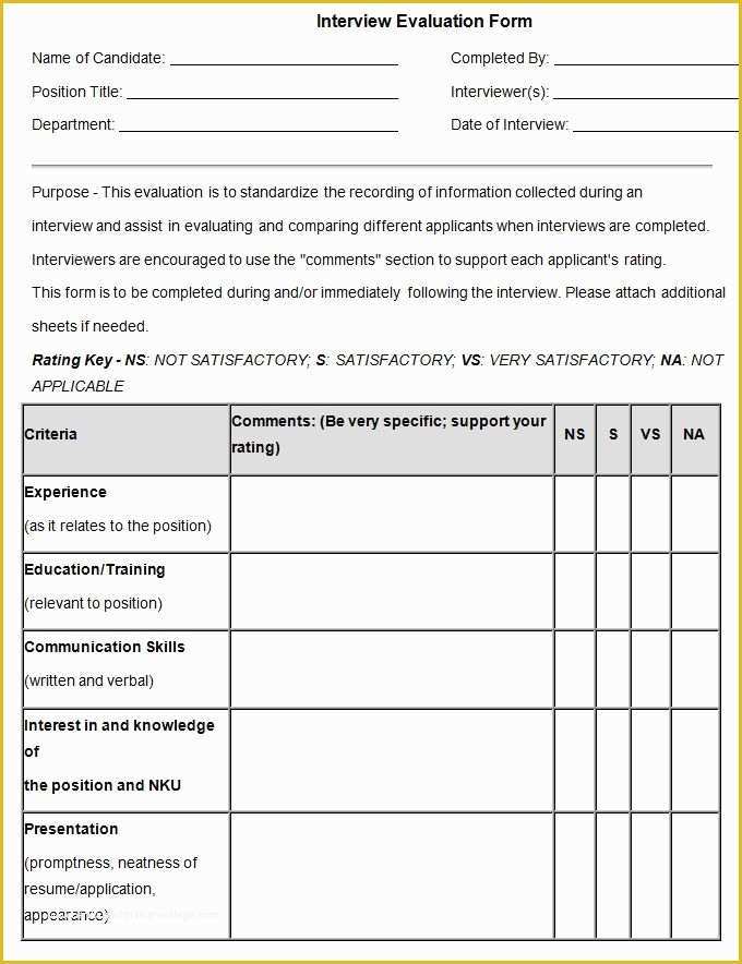 Hr Documents Templates Free Of 13 Hr Evaluation forms Hr Templates