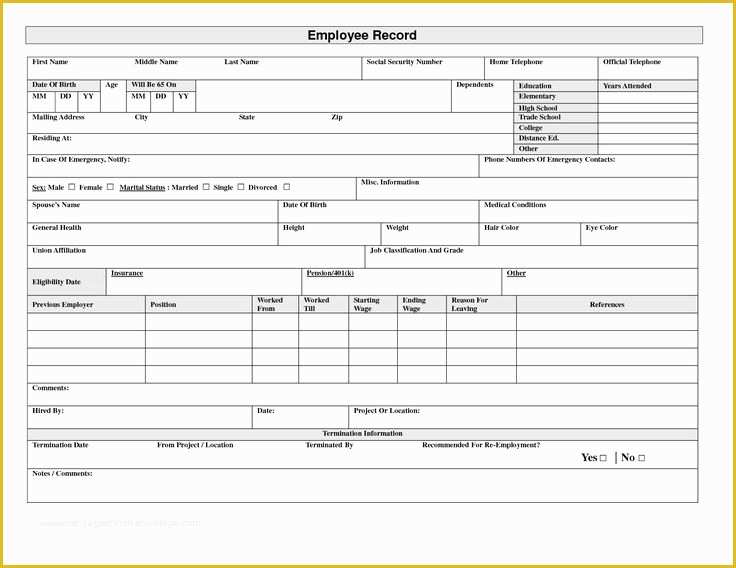 Hr Documents Templates Free Of 19 Best Employee forms Images On Pinterest