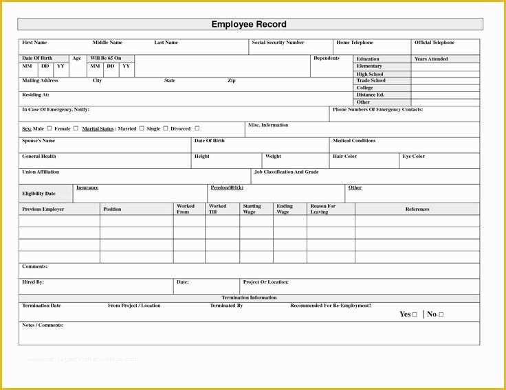 Hr Documents Templates Free Of 19 Best Employee forms Images On Pinterest