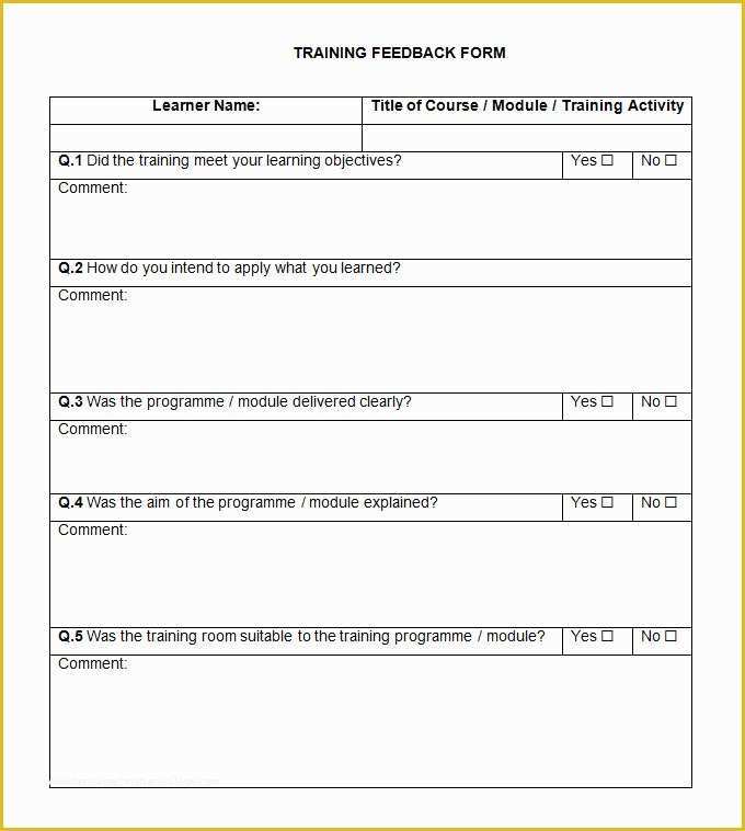 Hr Documents Templates Free Of 5 Hr Feedback forms Hr Templates