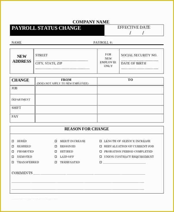 Hr Documents Templates Free Of 5 Sample Payroll forms