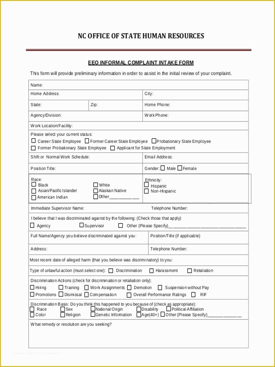 Hr Documents Templates Free Of 6 Hr Plaint forms Free Sample Example format Download