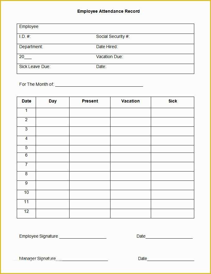 Hr Documents Templates Free Of Employee Record Templates 26 Free Word Pdf Documents