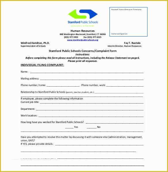 Hr Documents Templates Free Of Hr Plaint Letter – 10 Free Word Pdf Documents