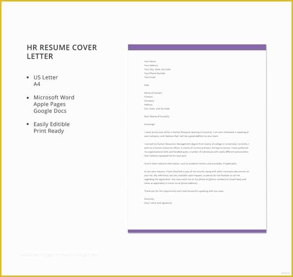 Hr Resume Templates Free Of 370 Hr Letter Templates Hr Templates