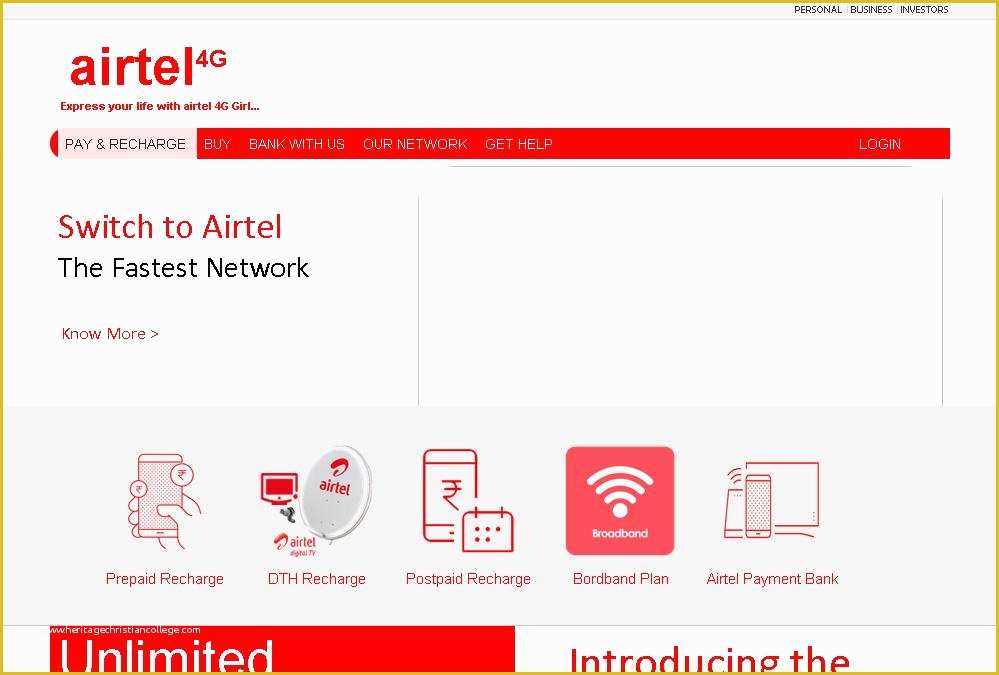 Html and Css Templates with source Code Free Download Of Airtel Website Template In HTML Css with Animation