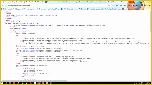 Html and Css Templates with source Code Free Download Of Best Cv Resume Using HTML & Css In HTML Css Project Free