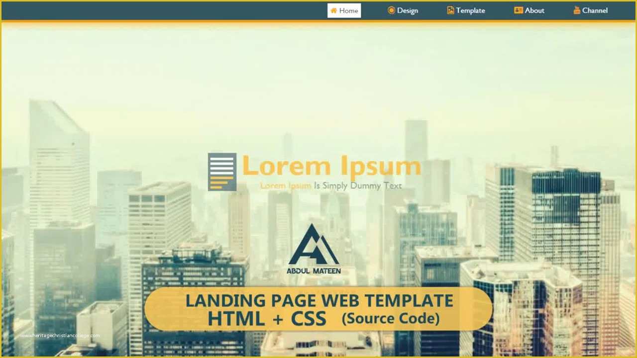 Html and Css Templates with source Code Free Download Of HTML Css Landing Page Template
