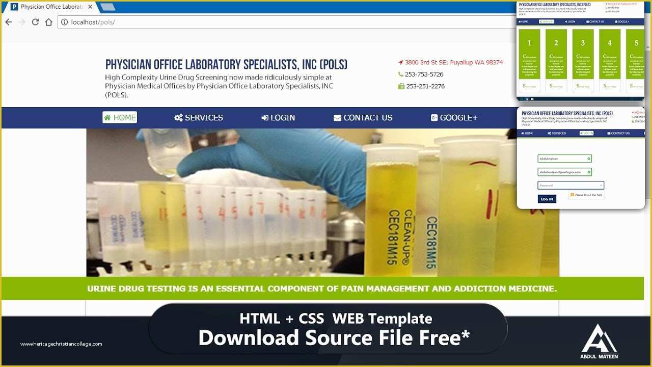 Html and Css Templates with source Code Free Download Of HTML Css Pols Website Template
