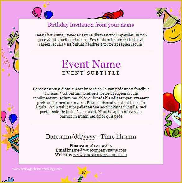 Html Email Invitation Templates Free Of 9 Happy Birthday Email Templates HTML Psd
