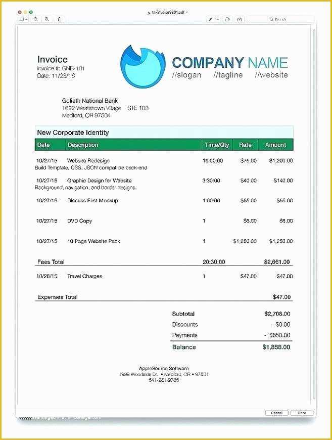 Html Invoice Template Free Download Of HTML Receipt Template Invoice Template Example
