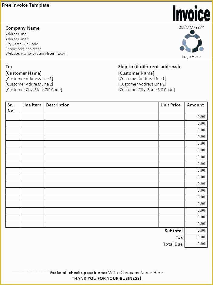 Html Invoice Template Free Download Of Invoice Template Free Download Example Templates form HTML