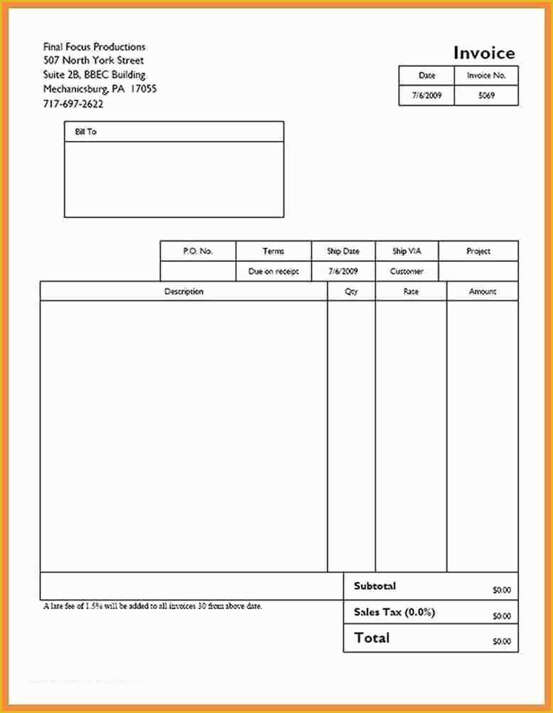 Html Invoice Template Free Download Of Service Invoice Template Word Download Free