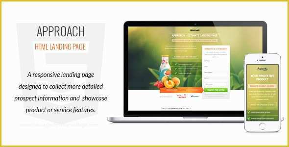 Html Landing Page Templates Free Of Approach HTML Landing Page