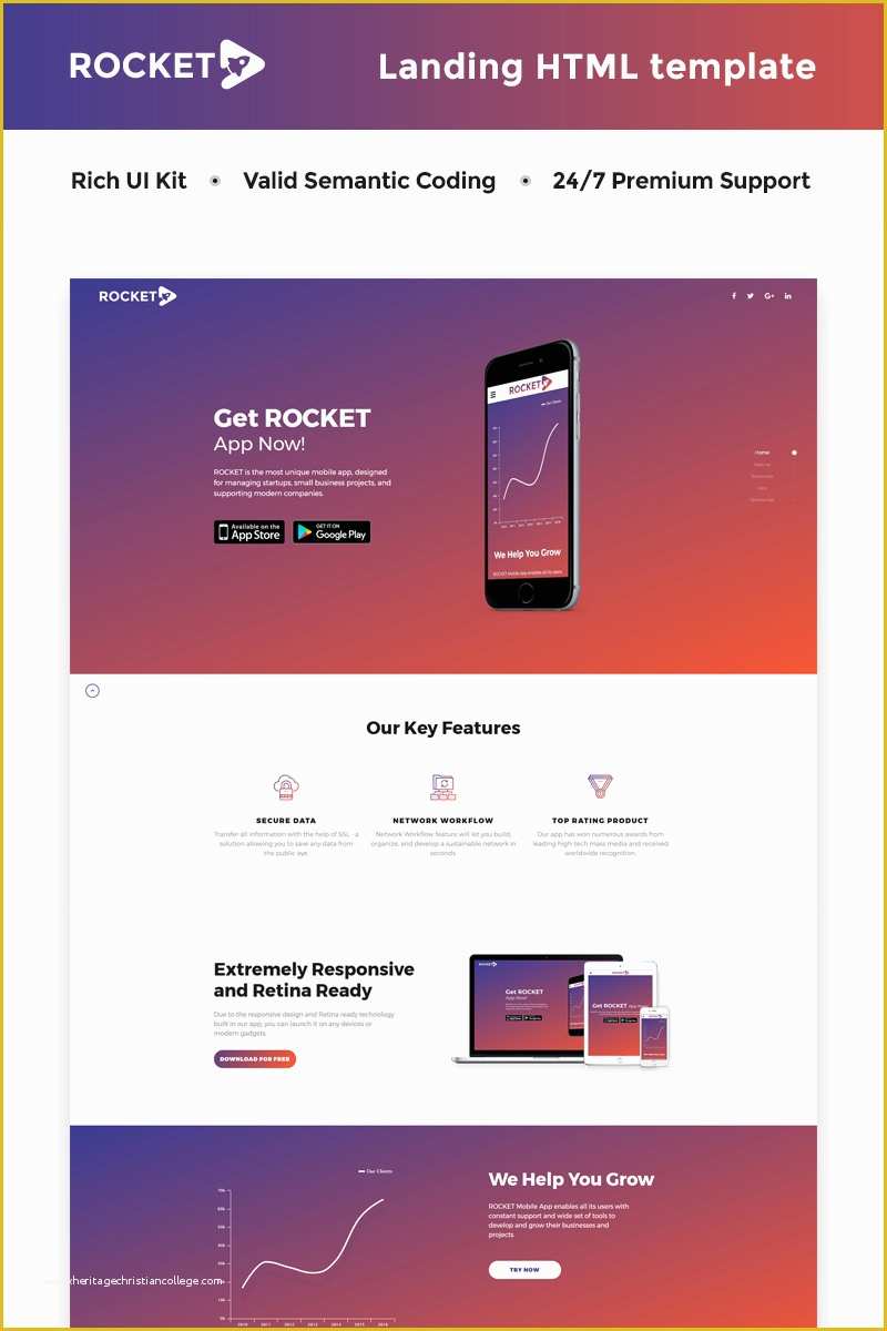 Html Landing Page Templates Free Of Business Landing Page HTML5 Template