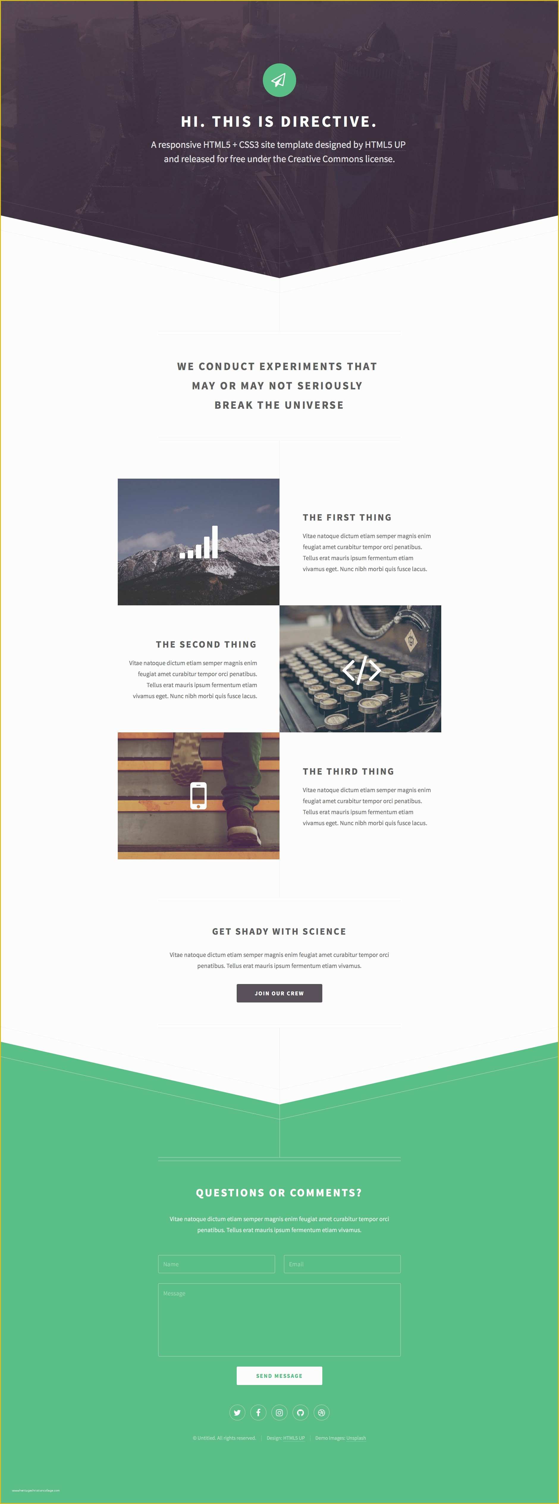 Html Landing Page Templates Free Of Directive Free Responsive HTML5 Landing Page Template