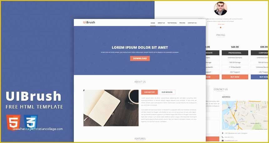 Html Landing Page Templates Free Of Flatstyle Web Design HTML Template