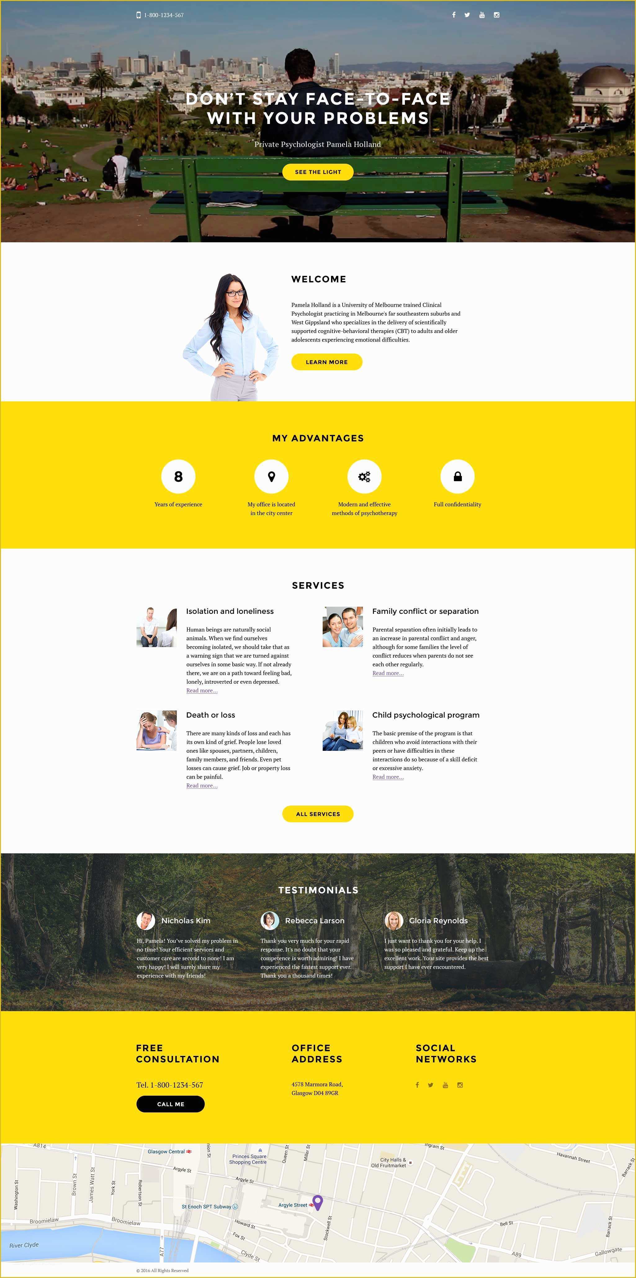 Html Landing Page Templates Free Of Psychologist Responsive Landing Page Template