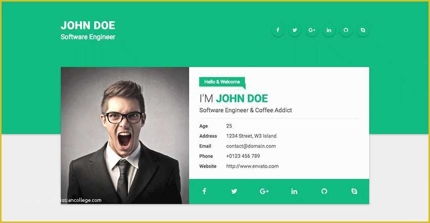 Html Personal Website Templates Free Of 18 Best HTML Resume Templates for Awesome Personal