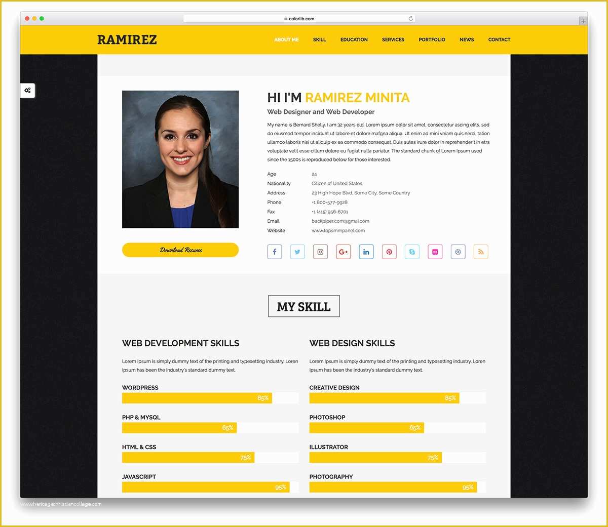 Html Personal Website Templates Free Of 24 Free Personal Website Templates to Boost Your Brand