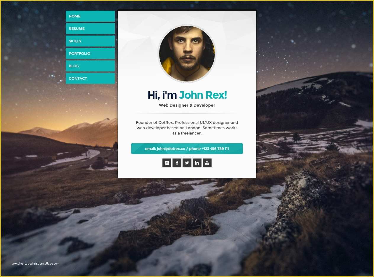 Html Personal Website Templates Free Of 5 Best Responsive HTML5 Vcard Templates In 2015