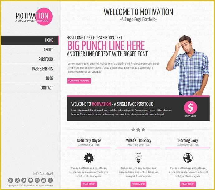 Html Personal Website Templates Free Of 60 Best Single Page Website Templates