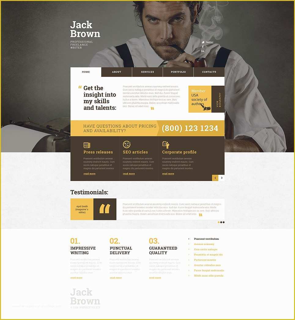 Html Personal Website Templates Free Of Personal Page Responsive Website Template