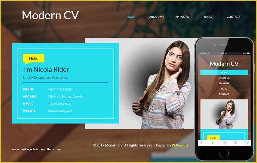 Html Personal Website Templates Free Of Personal Resume Website Template