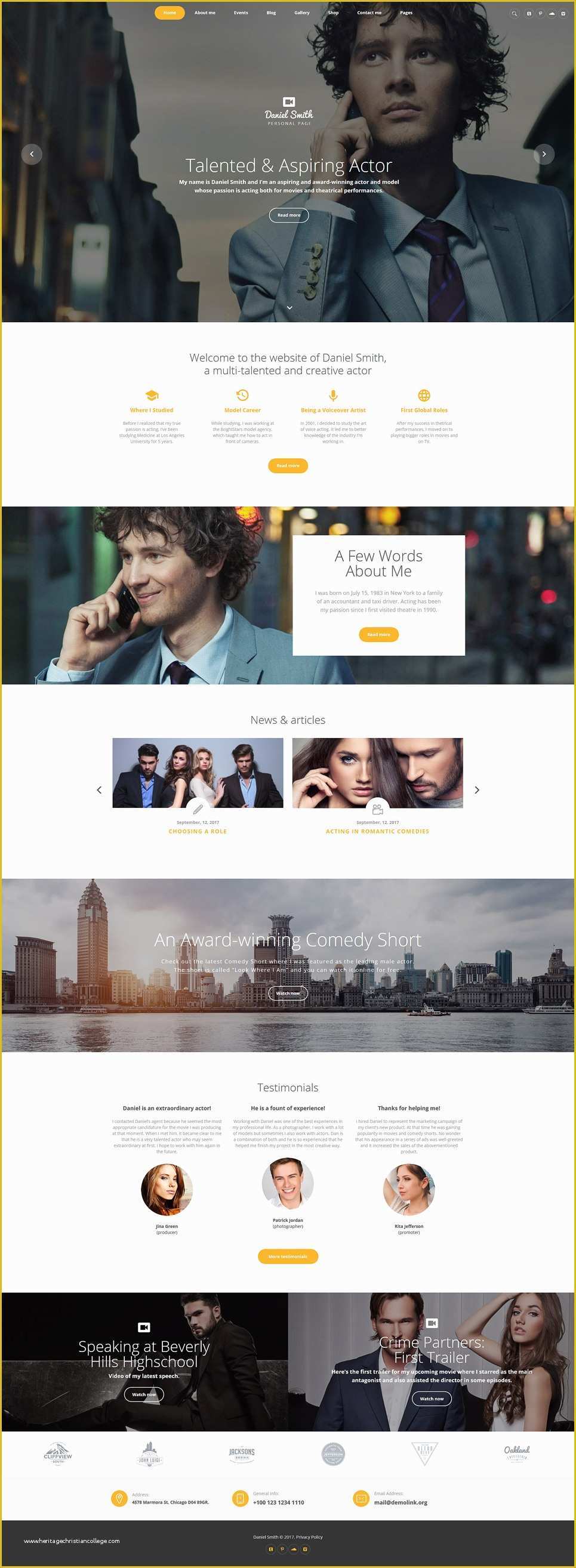 Html Personal Website Templates Free Of Personal Web Page Website Template