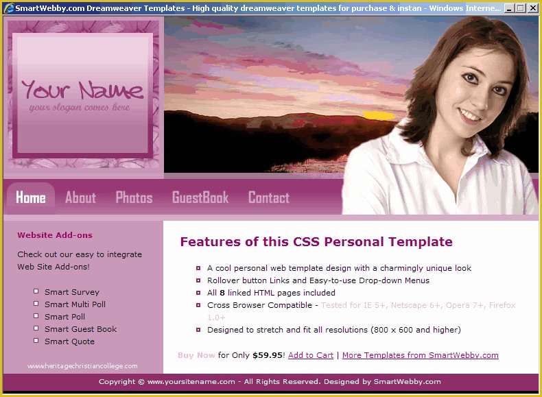 Html Personal Website Templates Free Of Personal Web Template