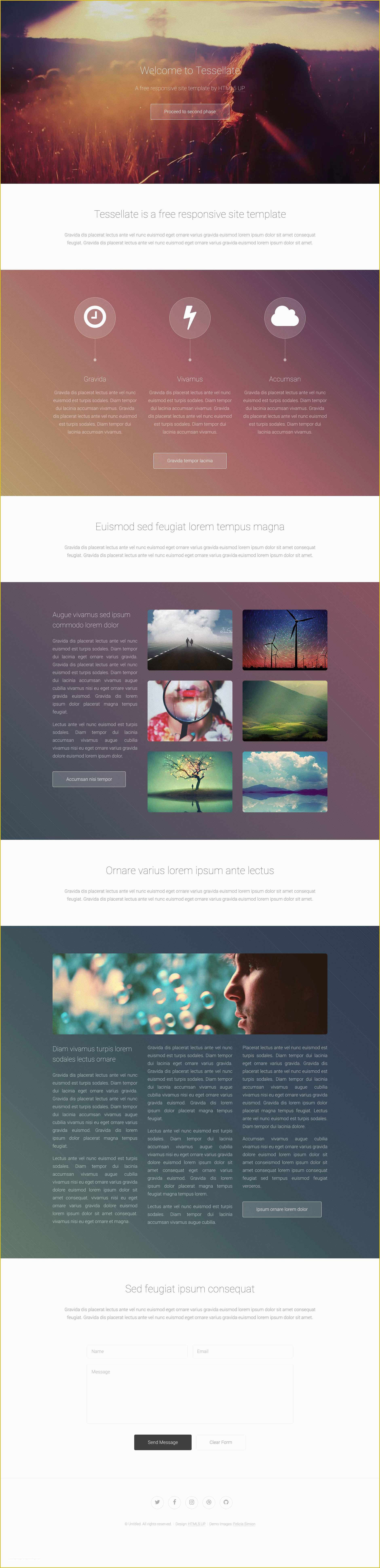 Html Personal Website Templates Free Of Tessellate Free Responsive HTML5 Personal Template