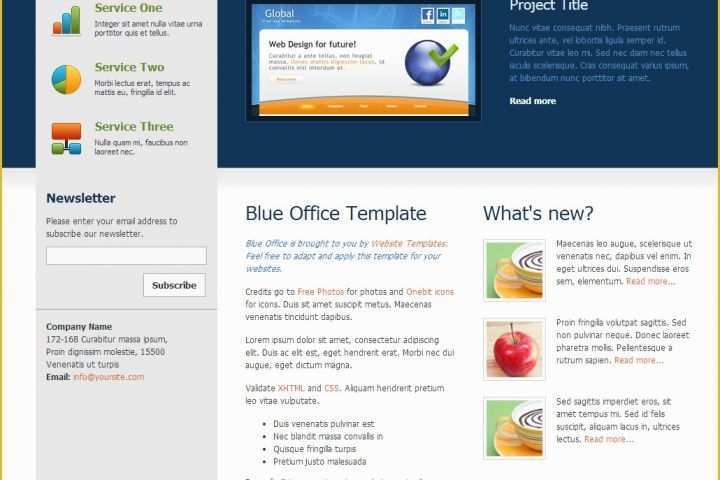 Html Simple Website Templates Free Download Of Blue Fice Free Templates