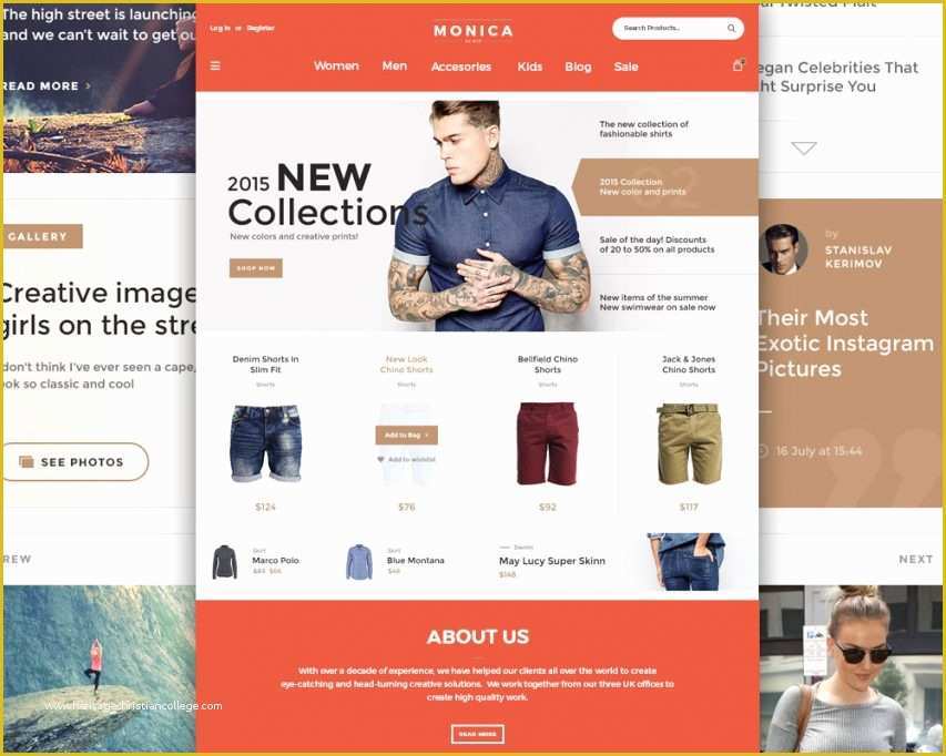 Html Template for Ecommerce Site Free Download Of Free Creative Fashion E Merce Website Template Free Psd