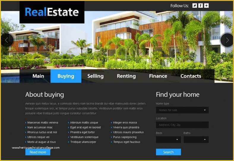 Html Templates Free Download Of 10 Best Real Estate Website Templates