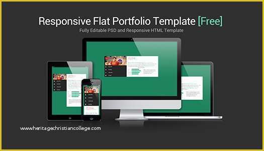 Html Web Templates Free Download Of Flat & Responsive Portfolio Website Template [free