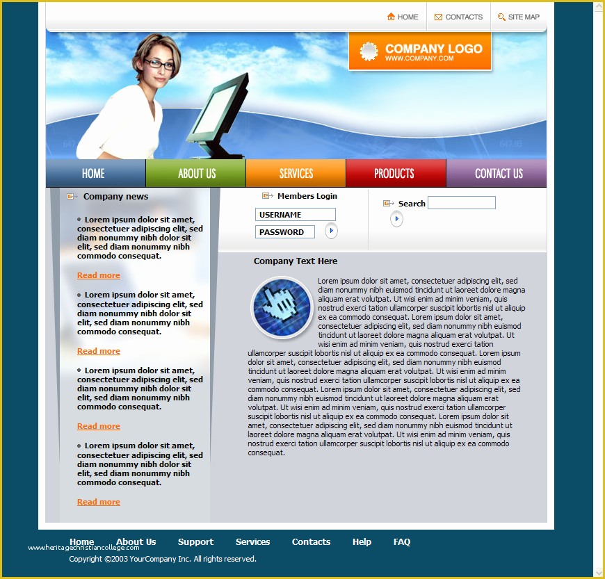 Html Web Templates Free Download Of Free HTML Templates