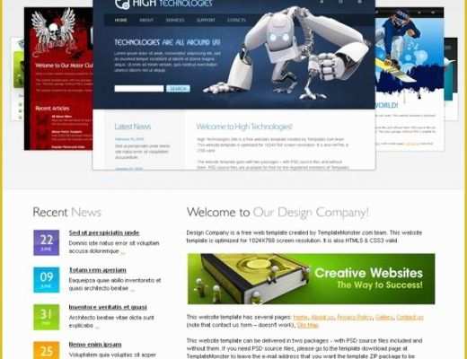 Html Web Templates Free Download Of Free HTML5 Template for Design Pany Website Monsterpost