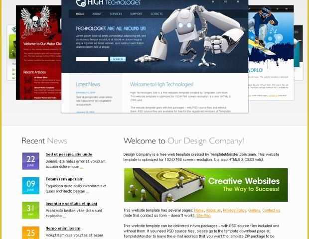 Html Web Templates Free Download Of Free HTML5 Template for Design Pany Website Monsterpost