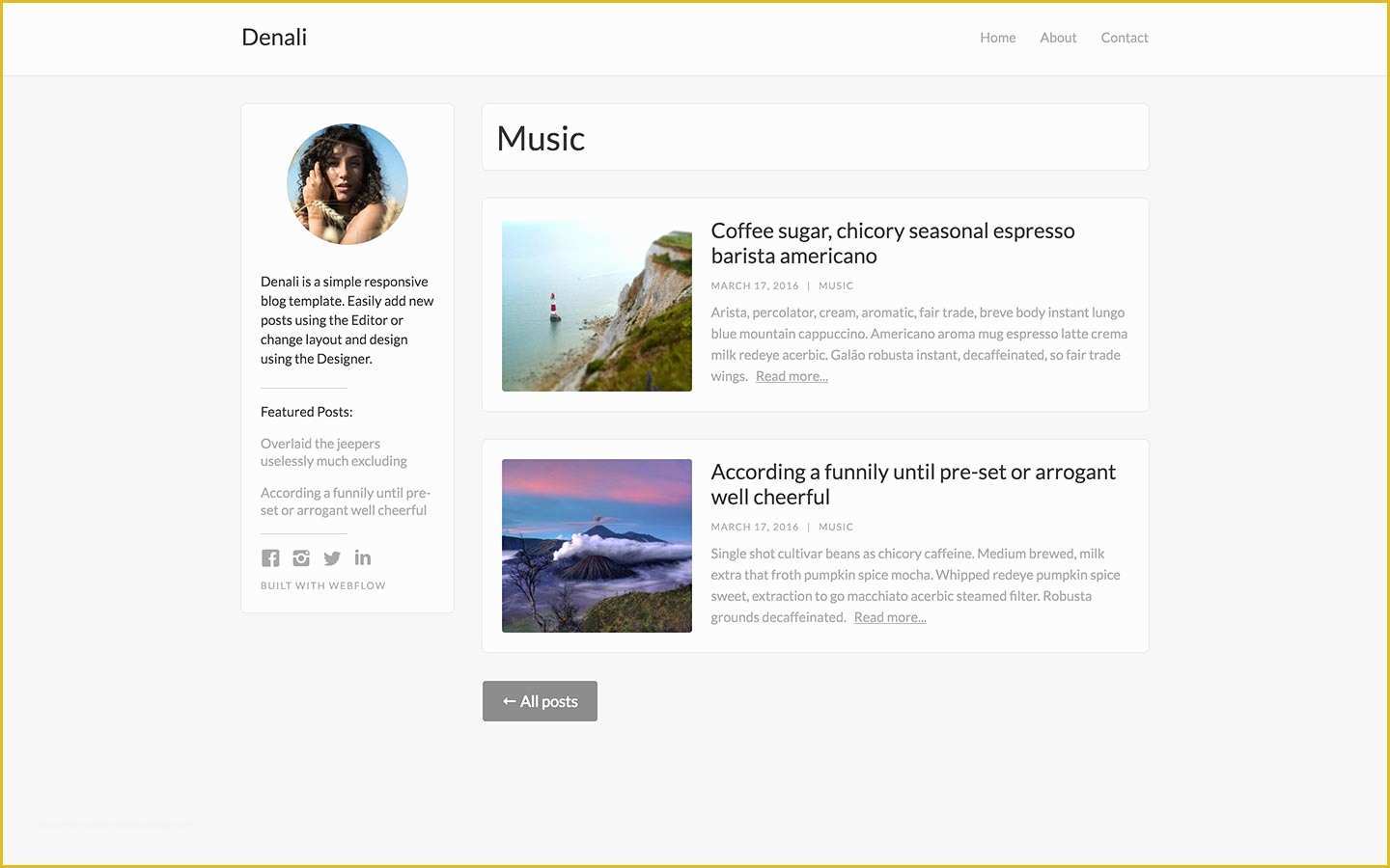 Html5 Blog Template Free Of Denali Blog HTML5 Responsive Website Template