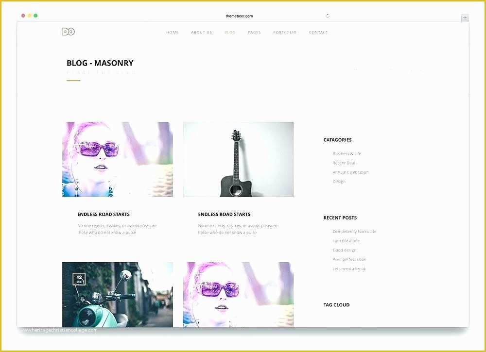 Html5 Blog Template Free Of Description Creative Portfolio Blog Bootstrap HTML5