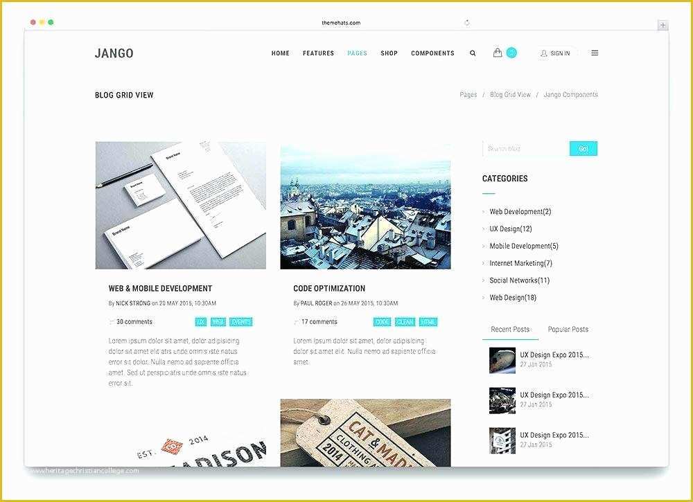 Html5 Blog Template Free Of Description Creative Portfolio Blog Bootstrap HTML5