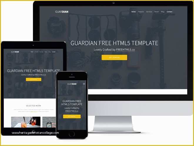 Html5 Blog Template Free Of Guardian Free HTML5 Bootstrap Template