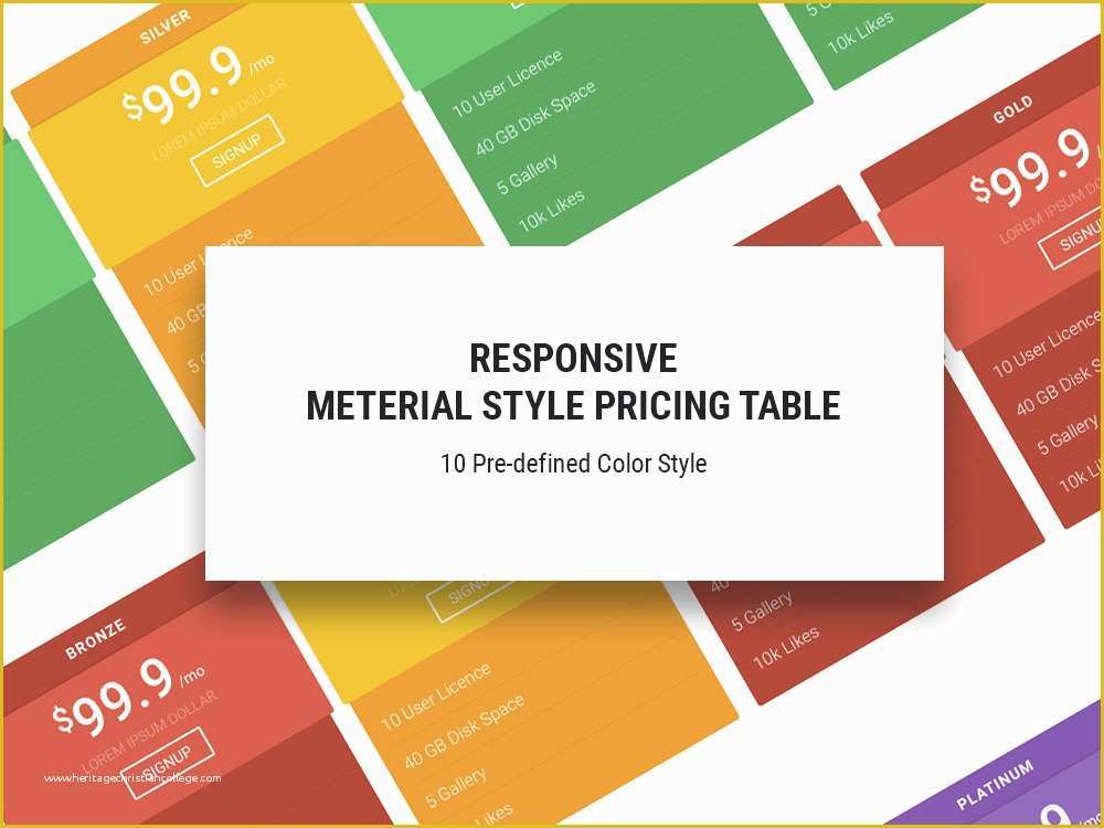 Html5 Blog Template Free Of Material Free Responsive Pricing Table Template Uicookies